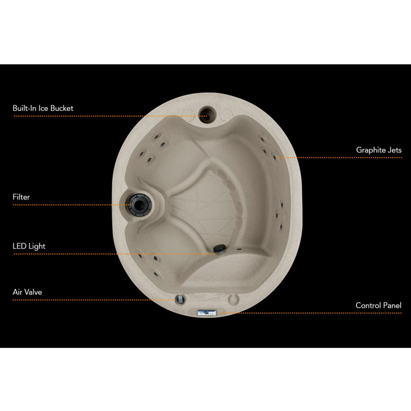 Lifesmart Spas LS200 110 Volt 4Person 13Jet Oval Plug And Play Hot